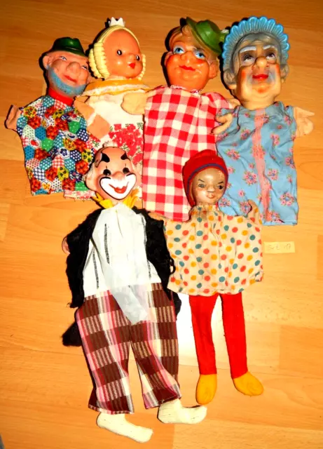 alte Handpuppen  Puppentheater Kaspertheater (Set 17)