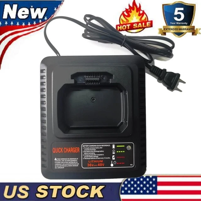 40v Lithium battery Charger for Black+Decker 40 Volt Max LBX2040 LBXR36 LSW36