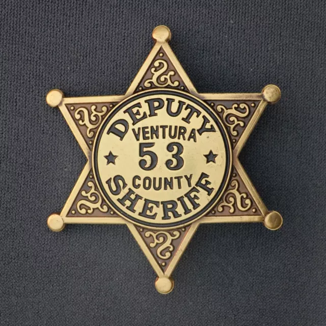 Sheriff Stern / Police Badge / Polizeiabzeichen - Ø ca. 5 cm