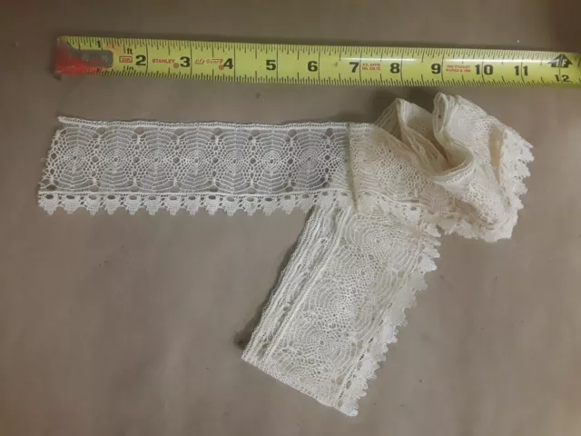 Antique Lace Trim Offwhite 2" x 118" Machine Made Cotton #12