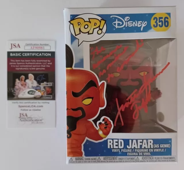 Jonathan Freeman Signed Funko POP Disney Aladdin Red Jafar Autographed JSA COA