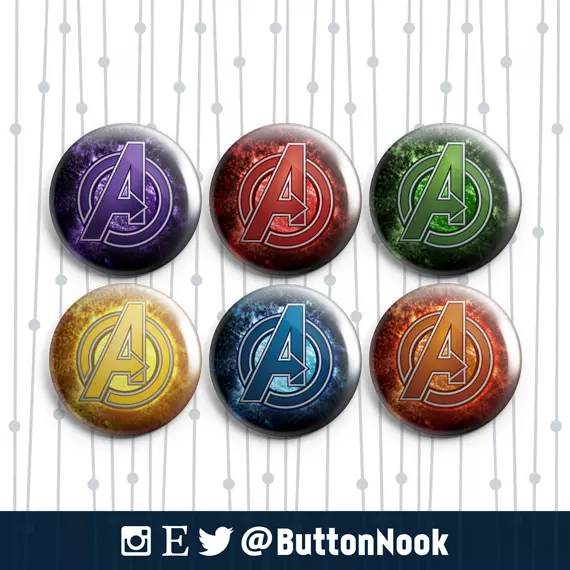 Avengers Infinity War Stones - Pin Badges / Magnets | Superheroes