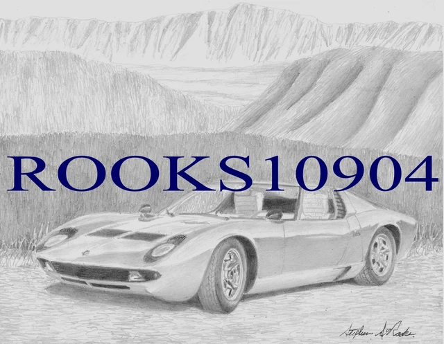 Lamborghini Miura SPORTS CAR ART PRINT