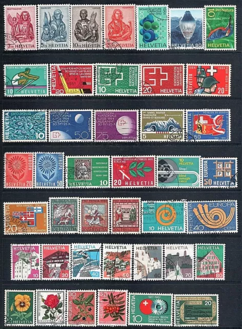 SWITZERLAND - Mixed Lot of 42 Stamps most Good Used some Hinged #2