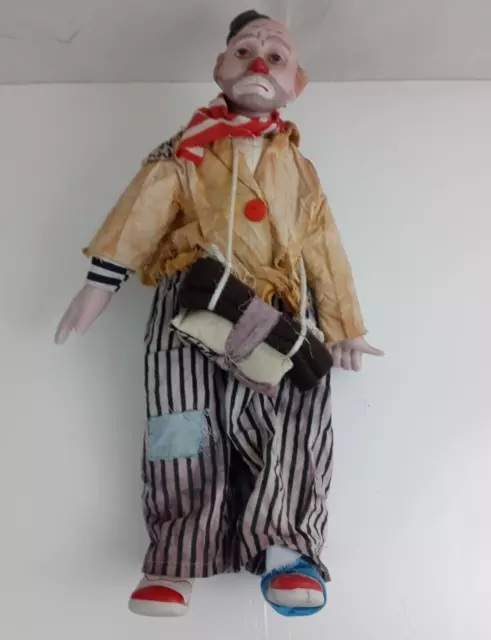 The Heritage Mint Ltd 16" Porcelain Hobo Clown 1989 Happiness &Love Collection B