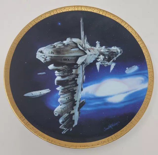 Star Wars 1997 The Hamilton Collection Space Vehicles Plate Medical Frigate
