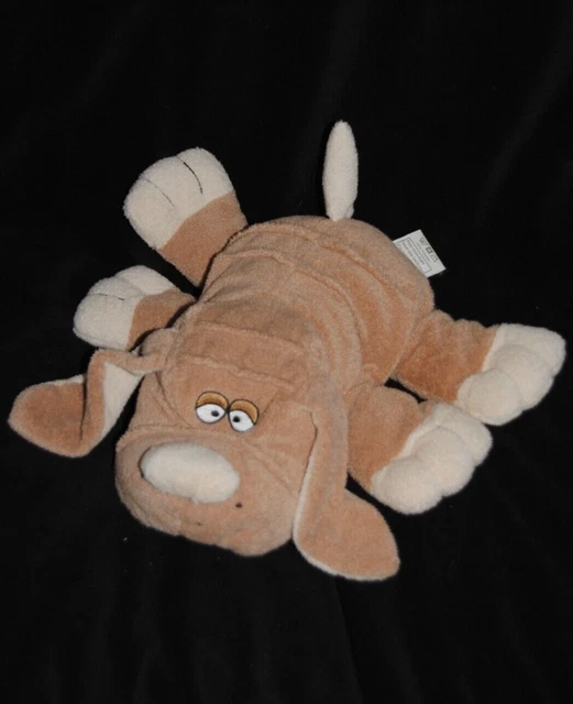 Peluche doudou chien DUPUIS beige crème 30 cm Etat NEUF