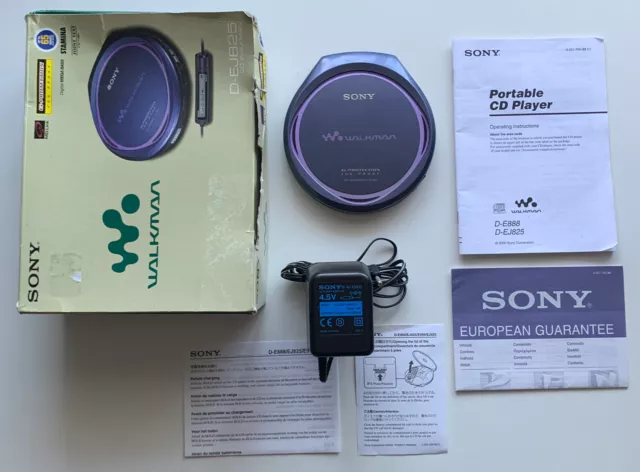 SONY D-EJ825 Slim CD Walkman / Discman / Portable CD Player - Blue. BOXED