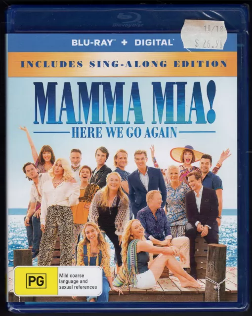 🆕️ Mamma Mia Here We Go Again Blu Ray - New & Sealed Region B Abba