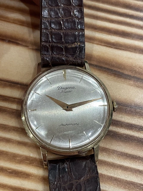 Dugena Herrenuhr Gold Uhr Herren 585 Automatik Dugena Super