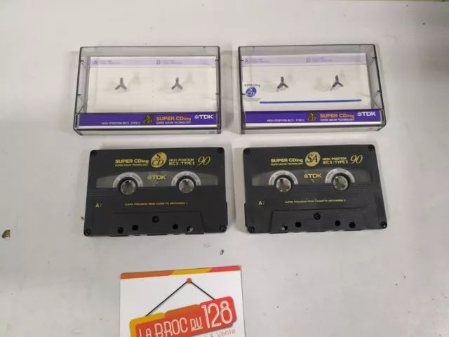 lot de 2 TDK Super CDing 90  Audio Cassette Tape