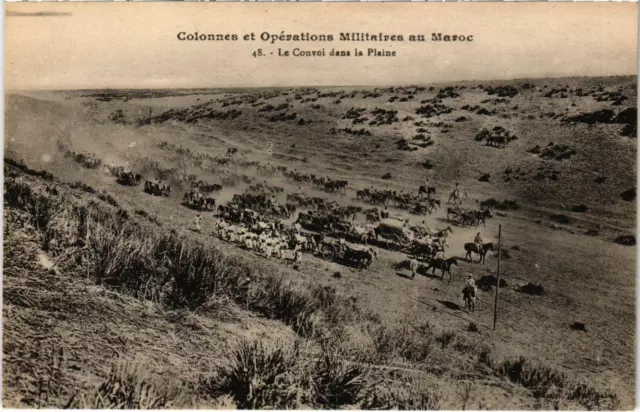 CPA AK Military Morocco Columns and Military Operations - The Convoy (92372)