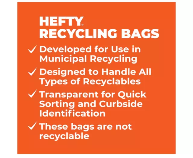 Hefty Recycling Trash Bags, Clear, 30 Gallon, 36 Count 2