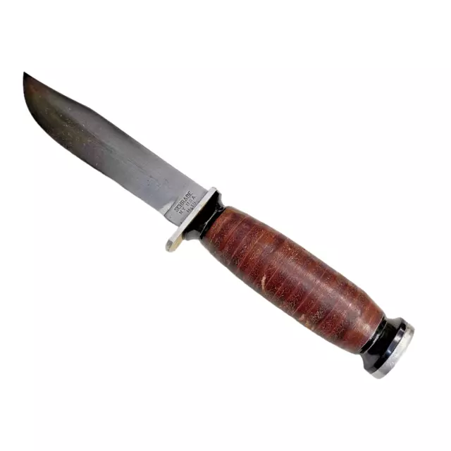 Vintage Schrade H-15 Fixed Blade Hunting Knife Bundled W/Sheath Made in N.Y. USA