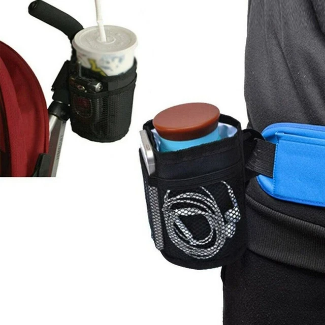 MYPIN Porte-Gobelet Universel 3 En 1 Pour Poussette Avec Plateau Goûter Et Support Téléphone