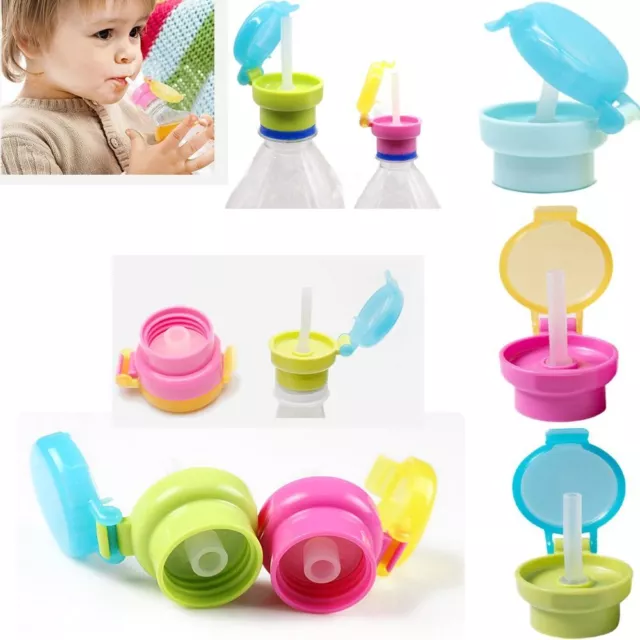 Safe Beverage Water Bottle Cap Drink Straw Twist Cover Cap  Feeding for Kid