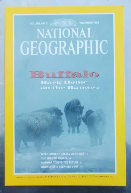 NATIONAL GEOGRAPHIC Vol 186 No.5 November 1994 BUFFALO