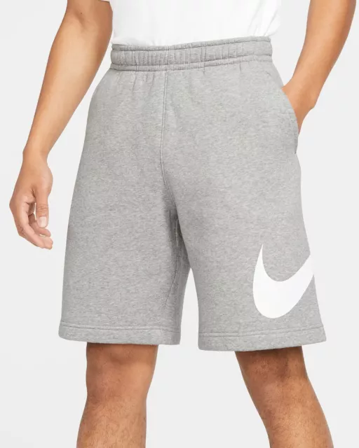 Nike Men's Sportswear Graphic Club Shorts, Dark Grey/White, Small Tall