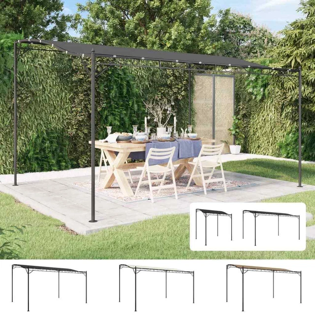 Pergola Pavillon Sonnenschutz Überdachung Gartenpavillon Stoff Stahl vidaXL