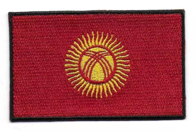 KYRGYZSTAN Flag Iron on Sew on Patch Badge FREE UK POSTAGE