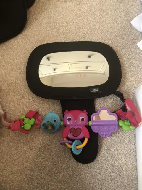 Mamas And Papas baby car Seat mirror headrest And Car Seat Pram Toy Included