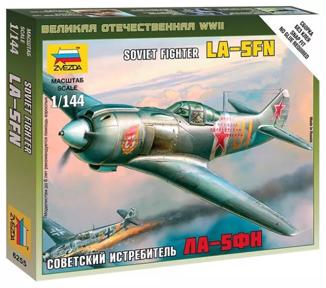 Zvezda 6255 - 1/144 Wargame Addon Soviet Fighter La-5Fn - Neu
