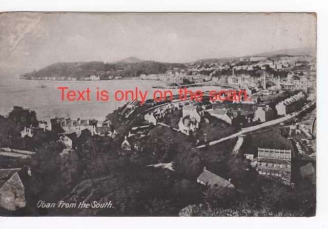 Vintage Postcard, Oban from the South, Scotland. Pre-owned, Unused.