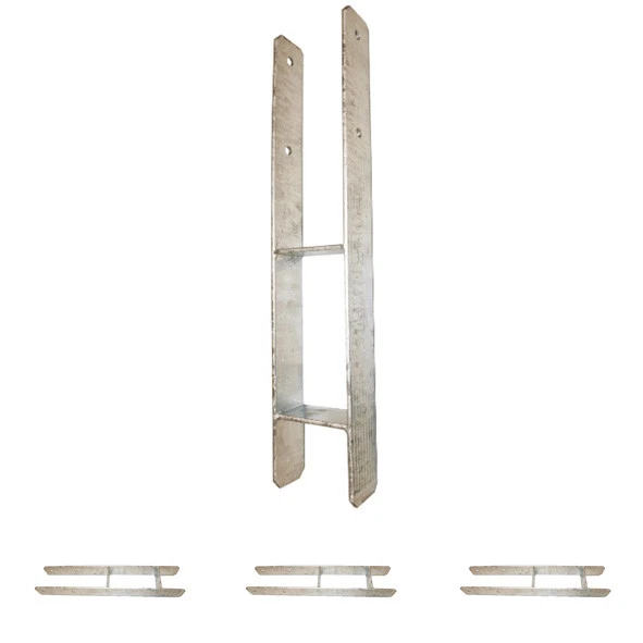 H-pfostenträger 91 X 91 X 600 Mm PFOSTENTRÄGER H-FORM VERZINKT H-Anker Pfostenanker H-Träger Carport