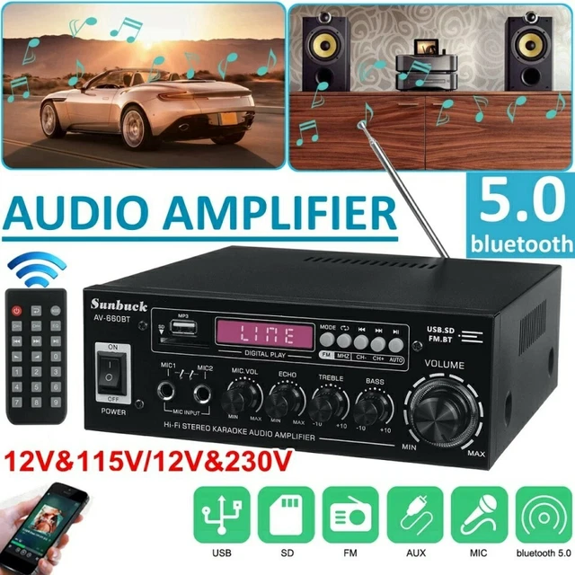 AMPLIFICATORE STEREO BLUETOOTH 5.0 50W+50W