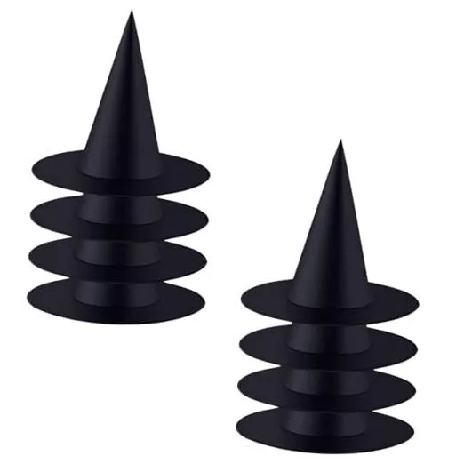 8 Pieces Witch Hats Decorations, Black Witch Hat,Halloween Costume for Hanging