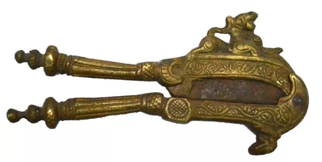 Nut Brass Cutter Betel Unique Indian Rare Engraved Vintage Decorative Collectibl