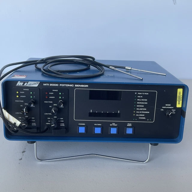 MTI 2000 Fotonic Sensor with 2047E Plugin Module and Probe in Excellent Cond.