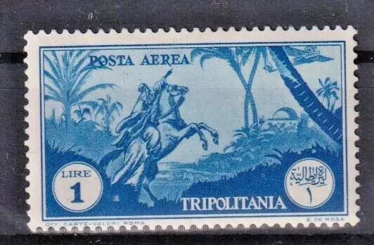 REGNO 1931 Colonie  TRIPOLITANIA  posta aerea serie pittorica Lire 1 MVLH