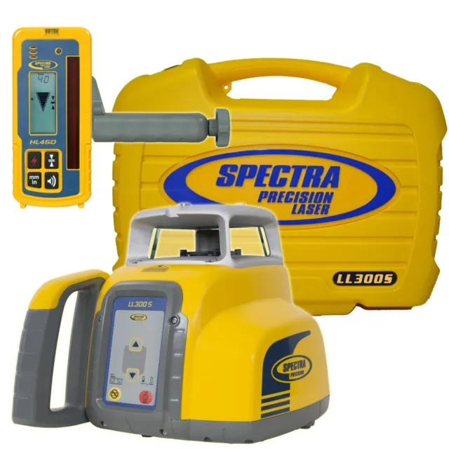 Spectra Precision LL300S With HL450 Receiver & Alkaline Battery