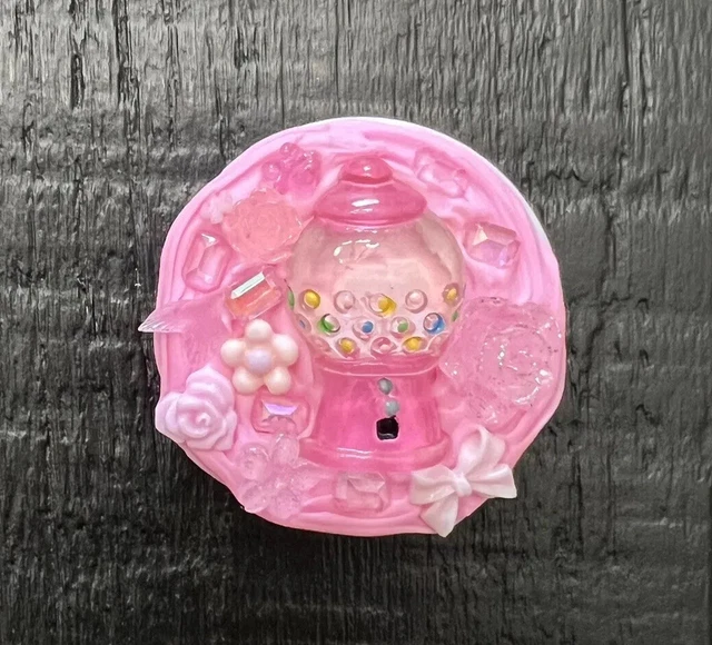 Decoden Phone Grip Pink Gumball Machine Hearts Flowers