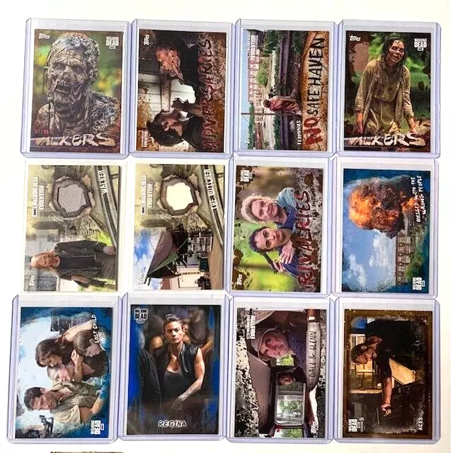 (12) Topps Walking Dead Cards Lot! Includes 10X #'D Short Print + 2X Relic