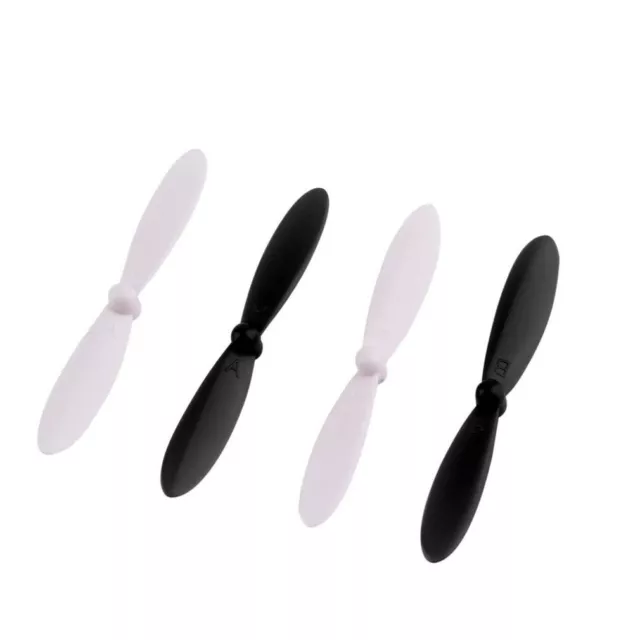 4x Hélice Propeller Plastique blanc / noir pour Hubsan X4 H107G (FPV)