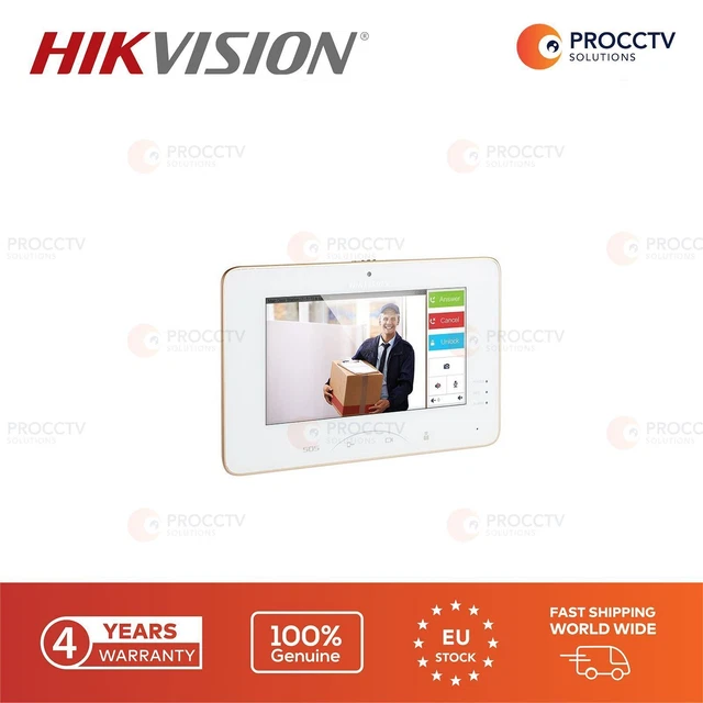 Stazione interfonica da interno Hikvision DS-KH8301-WT (bianco / oro).