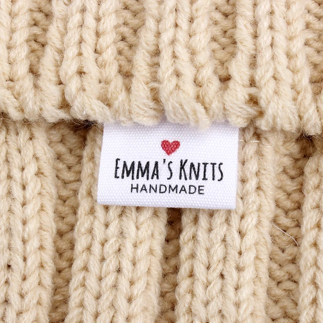 Sewing Labels Personalized Text Logo Fold Tags Clothing Custom Sew On Label