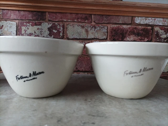 VTG Fortnum & Mason Vintage Pudding Bowl Basins X2