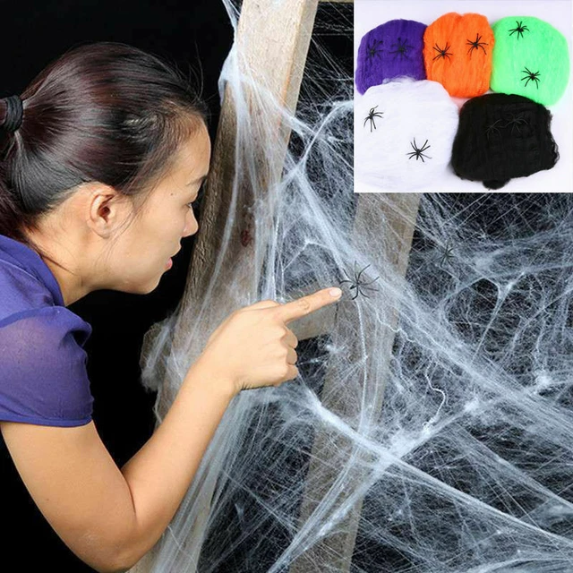 HALLOWEEN SPIDER WEB Decors Cobweb Haunted House Black Party Decoration