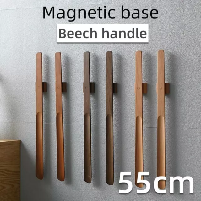 Manico in legno Corno magnetico 55cm Sollevatore per scarpe lunghe