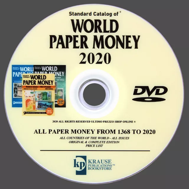 Catalogue 2020 Billets Du Monde De 1368 À 2020 - World Paper Money Original Dvd