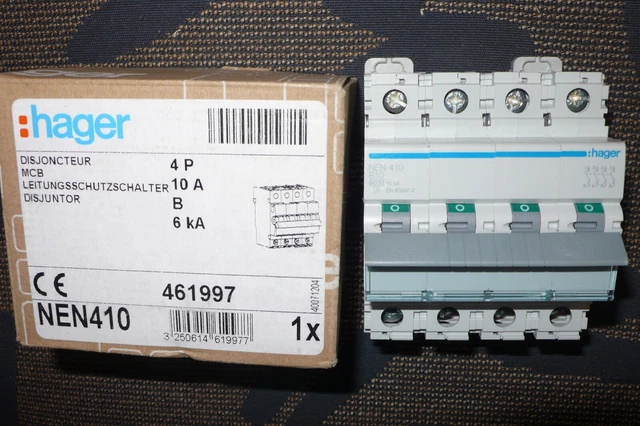Disjoncteur Triphasé Merlin Gerin 10A Courbe C - Pouv. Coupure 10KA - Occasion Fonctionnel