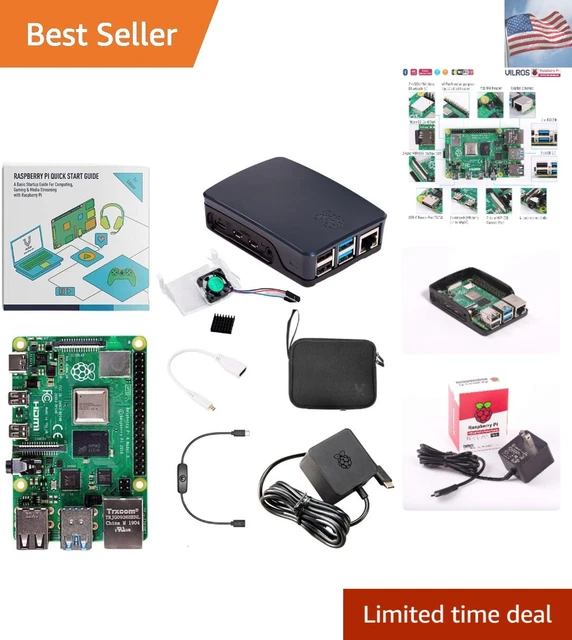 RASPBERRY PI 4 Model B Basic Starter Kit with Official Raspberry Pi 4 ...