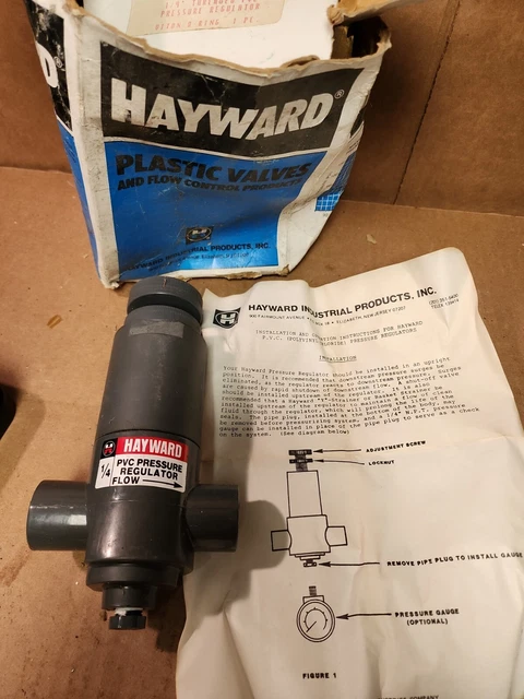 U6 Hayward PR10025T PVC Pressure Regulator Ports: 1/4" Pressure Range: 5-75psi.