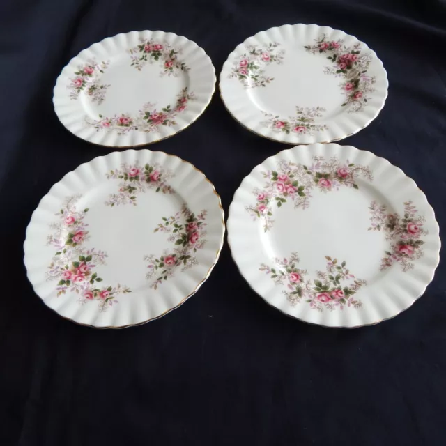 Royal Albert Lavender Rose 4 Side Plates 16cm Pink Floral Tea Plates Bone China