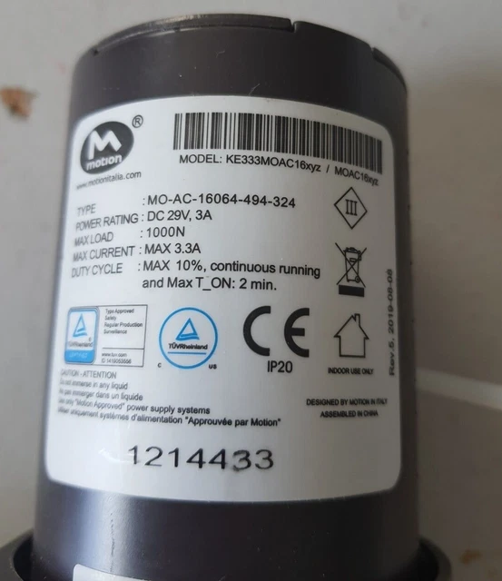Moteur pour Canapé ou Relax Electrique Motion MO AC 16064 494 324