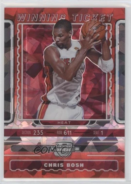 2019-20 Contenders Optic Winning Tickets Red Cracked Ice Prizm Chris Bosh #7 HOF