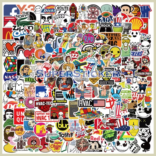 1000pcs Random Stickers Bomb Logo Santa Cruz Sports Skateboard Laptop Car Phone 3